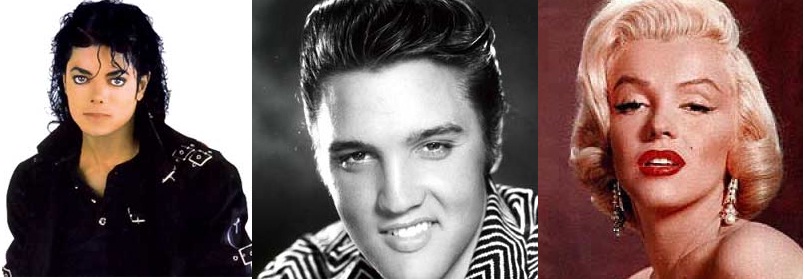 Michael , Elvis y Marilyn