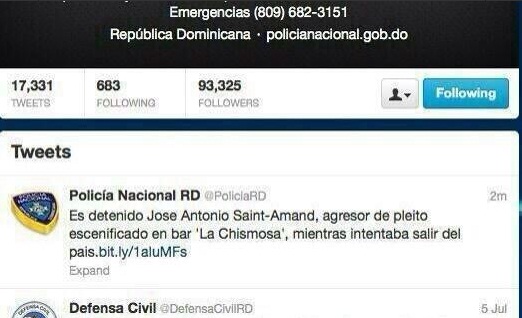 Policia Nacional twitter